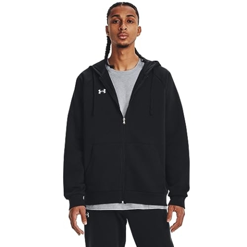 Under Armour Herren UA Rival Fleece FZ Hoodie, Fleece Zip Up Hoodie, weich gebürsteter Herren Pullover mit durchgehendem Reißverschluss