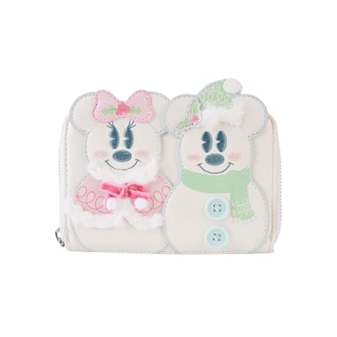 Loungefly Disney Mickey & Minnie Pastell Schneemann Geldbörse Disney, Weiss/opulenter Garten, Einheitsgröße