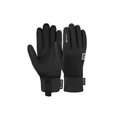 Reusch Commuter Gore-TEX Touch-TEC extra warme, wasserdichte, Winddichte und atmungsaktive Outdoorhandschuhe Sporthandschuhe Herren Damen touchscreenkompatibel, schwarz-Silber, 9,5
