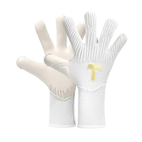 T1TAN Rebel 2.0 White-Out (FP) - Torwarthandschuhe Herren - Profi Fussballhandschuhe Erwachsene & Jugendliche - Die Handschuhe für Fußball und jeden Torwart - Mit Fingerschutz - Größe 7
