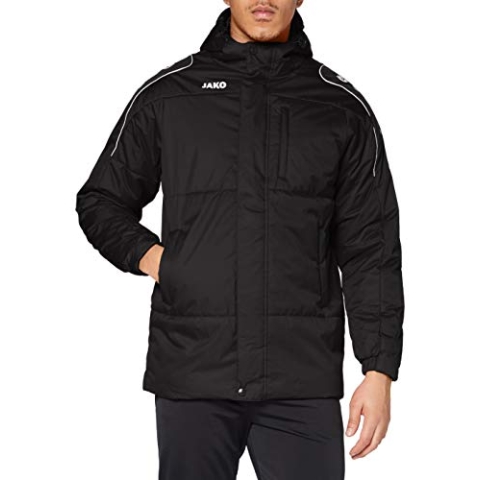 JAKO Herren Coachjack Active Jacke, Schwarz/Weiß, 4XL EU
