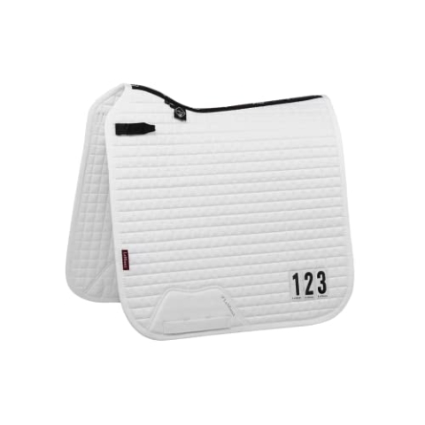 LeMieux ProSport Cotton Dressage Competition Square Dressurschabracke, weiß, L