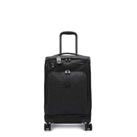 Kipling NEW YOURI SPIN S Kleiner Spinner in Kabinengröße, Carry On, Signature Emb (Schwarz)