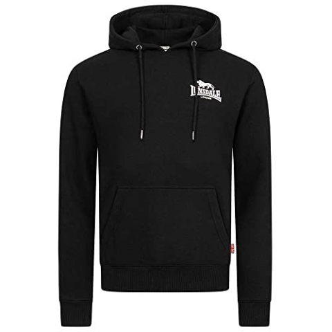 Lonsdale Herren Claughton Kapuzenpullover, Schwarz, L EU