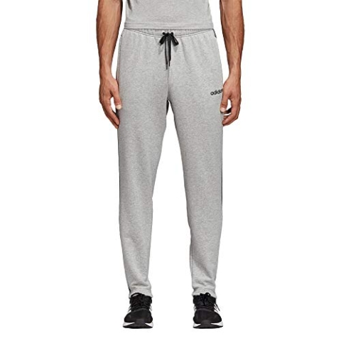 adidas Herren Essentials 3-Streifen Tapered Jogginghose, Medium Grey Heather Black, XXL