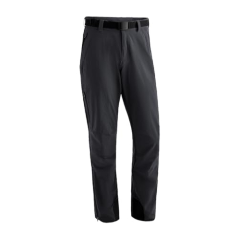 Maier Sports Naturno, Herren Wanderhose, Wasserabweisende Outdoorhose für Trekking und Hiking, PFC-frei, mSTRETCH Tec 4 & Dryprotec, Schwarz, 52 (W36/L32)