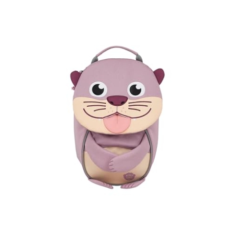 Affenzahn Kleiner Freund Kindergarten-Rucksack für 1-3 Jährige Ergonomisch Reflektierend Ziehzunge mit Namensschild Otter - Braun