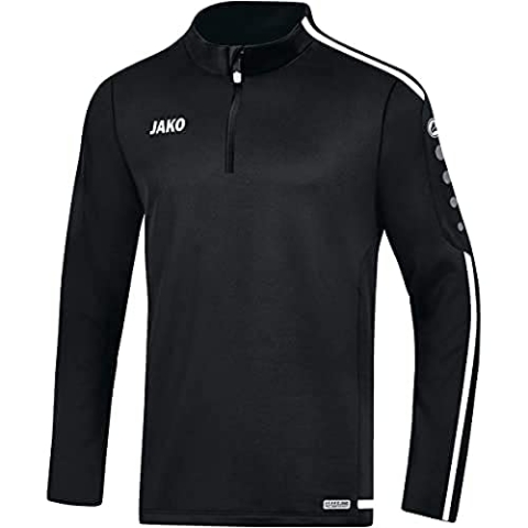 JAKO Herren Striker 2.0 Trainingsziptop, Schwarz/Weiß, 3XL EU