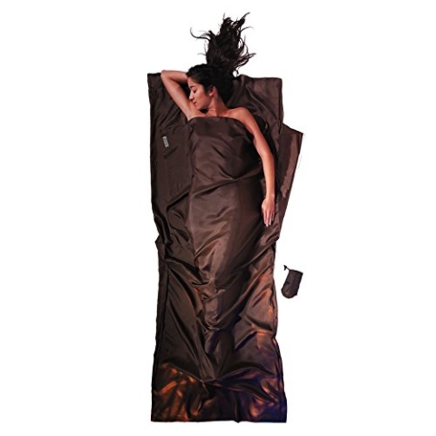 Cocoon Hüttenschlafsack aus Seide, Muddy Eleph, 86"x35"