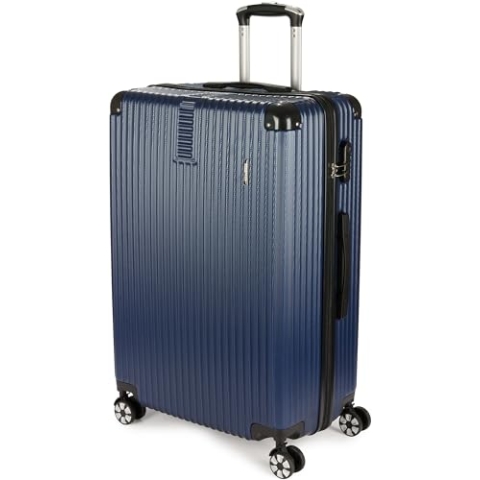 BRUBAKER Hartschalen Reisekoffer London - Rollkoffer mit Zahlenschloss, 4 Rollen und Komfort Tragegriffen - ABS Koffer 49 x 76,5 x 29,5 cm - Hartschalenkoffer Trolley (XL - Blau)