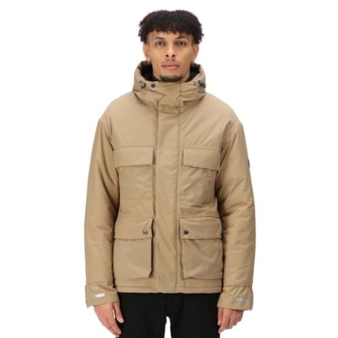 Regatta Herren Raylan Wasserdichter und atmungsaktiver Parka mit Thermoguard-Isolierung, Kapuze und mehreren Taschen
