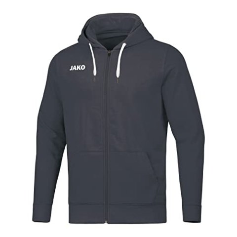 JAKO Base Kapuzenjacke grauweiss, L Unisex