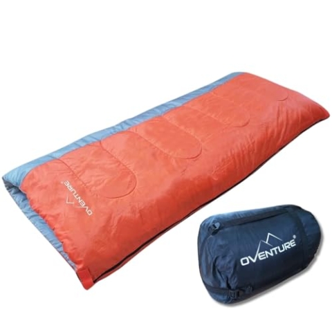 Oventure Canyon Schlafsack | 190 x 85 cm | Luftig und leicht | Breit und wasserdicht | Pongee-Polyester-Futter | Perfekt für Frühling und Sommer | 1-lagige Isolierung | Reisen und Camping |
