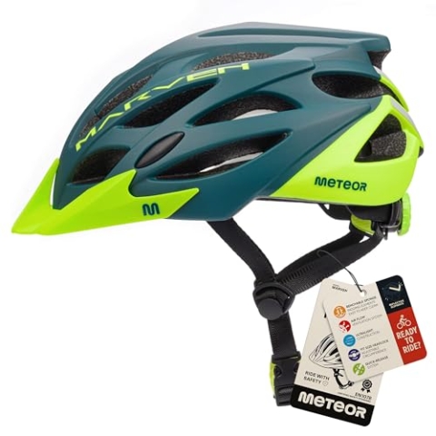 meteor® Marven Fahrradhelm Herren Damen Kinder-Helm MTB rollerhelm mädchen kinderfahrradhelm für Downhill rennradhelm Mountainbike Inliner skaterhelm BMX fahradhelm Scooter Jungen Bike Helmet