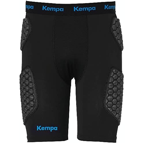 Kempa Protection Shorts, gepolsterte Unterzieh-Shorts für Herren, kurze Protektoren-Hose, Unterzieh-Hose für Handball, Volleyball & Co., schwarz, XL