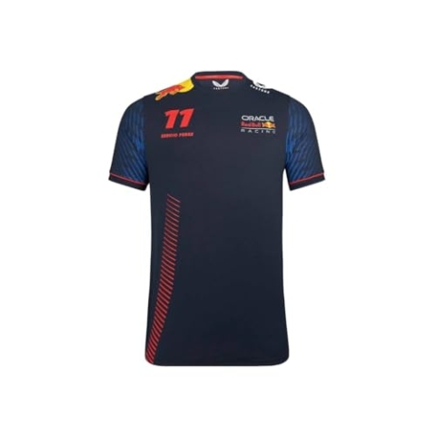 Red Bull Racing F1 Team Sergio Perez 11 Formel T-Shirt Offizielles Formel 1 - Blau - L
