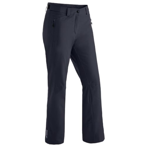 Maier Sports Ronka, Damen Skihose, Wasserdichte Schneehose, Schützender Schneefang und verstellbarer Bund, PFC-frei, mTHERM Wattierung & mTEX Wetterschutz, Blau, Gr. 36 (W27/28/L31)