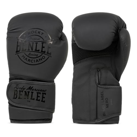 Benlee Boxhandschuhe aus Kunstleder Black Label Nero Black 16 oz