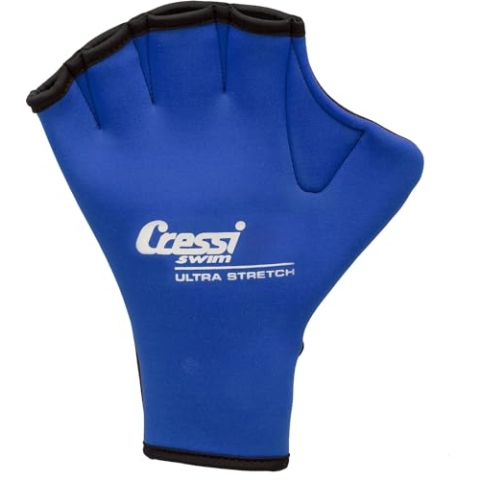 Cressi Aqua Fitness Handschuh Swim Gloves, blau, M, DF200021