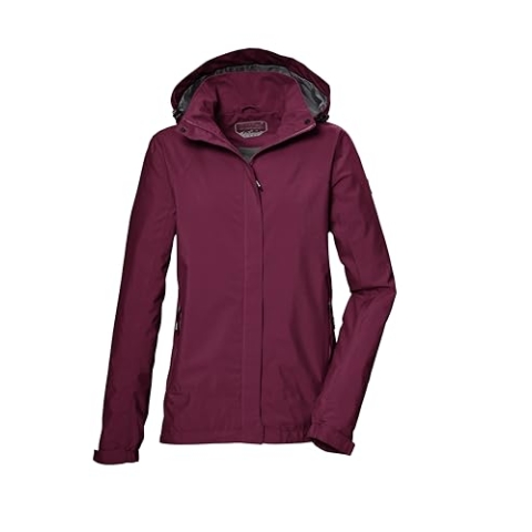 killtec Damen Funktionsjacke/Outdoorjacke wasserdicht mit abnehmbare Kapuze KOS 51 WMN JCKT, beaujolais, 46, 42805-000