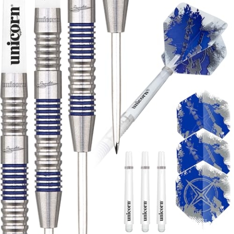 Unicorn Silver Star Gary Anderson Steel Dart, 80% Tungsten, 20g