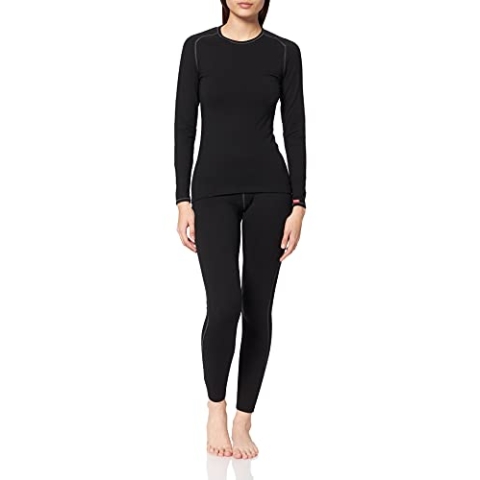 Löffler 10748 Damen Set Lang Transtex Warm, schwarz, 38
