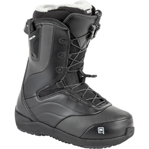 ATOMIC Damen Nitro Snowboards Crown TLS '23 Leichter Snowboardschuh Snowboardboot mit Schnellschnürsystem Allround Freestyle Freeride Softboot Warm Boots, Black, MP 25,5 // EU 39 1/3 // US 8