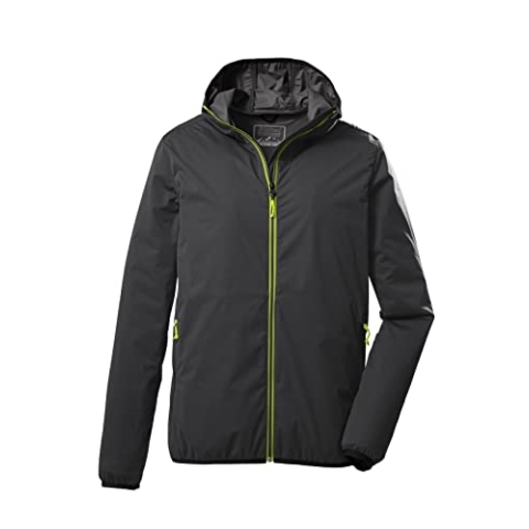 Killtec Herren 2-Lagen Fuktionsjacke/Outdoorjacke mit Kapuze, packbar KOS 60 MN JCKT; dunkelanthra, M, 39174-000