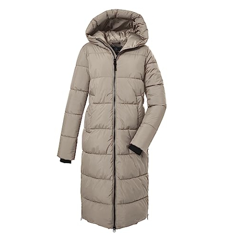G.I.G.A. DX Damen Steppmantel mit Kapuze/Funktionsmantel ist wasserabweisend GW 50 WMN QLTD CT, hellbeige, 38, 39840-000