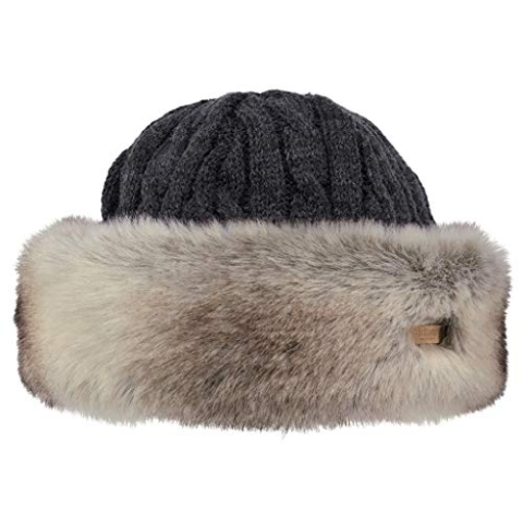 Barts Damen Fur Cable Baskenmütze, Mehrfarbig (Rabbit), One Size (Herstellergröße: Unica)