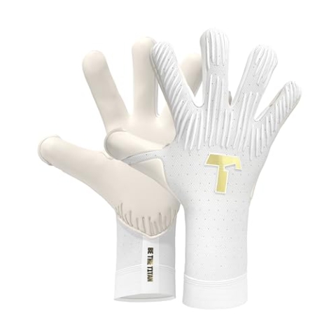 T1TAN Rebel 2.0 White-Out - Torwarthandschuhe Herren - Profi Fussballhandschuhe Erwachsene & Jugendliche - Die Handschuhe für Fußball und jeden Torwart - Größe 8