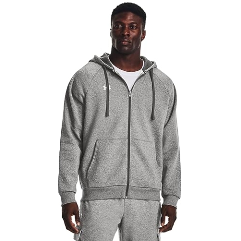Under Armour Herren UA Rival Fleece FZ Hoodie, Fleece Zip Up Hoodie, weich gebürsteter Herren Pullover mit durchgehendem Reißverschluss