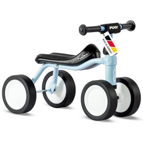 PUKY PUKYLINO Retro Blue | Indoor-Rutschfahrzeug Kinder ab 1 Jahr | Lauflernwagen | Babyspielzeug | Ergonomischer Sitz, Sicherheitslenkergriffe & Lenkerpolster | Pulverbeschichtung | FLOAT-Laufräder