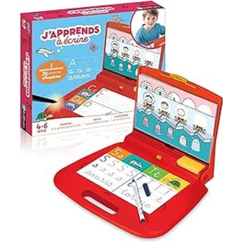 Nathan - Ich lerne zu schreiben – Üben Sie grafische Gesten, schreiben Sie Ihre ersten Worte – Lernspiel – entwickelt die Autonomie – 1 beleuchteter Notenständer inklusive – für Kinder von 4 bis 6