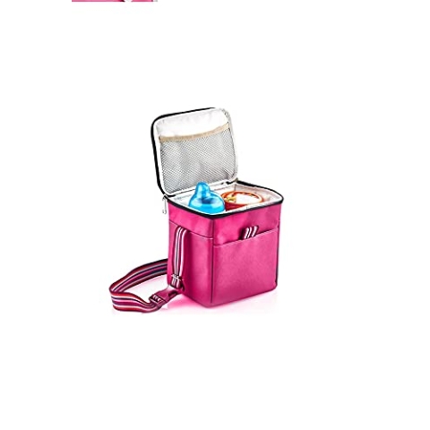 Babyjem Isoliertasche für Babymahlzeiten Aufbewahrung von Baby Flasche Thermostasche, Rosa