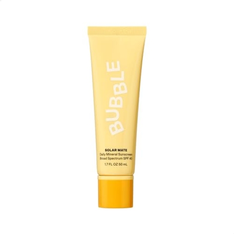 Bubble Skincare Solar Mate Mineral LSF 30 UVA/UVB – Leichte Textur, nicht fettende, empfindliche Haut, kein Weißstich, parfümfrei, Sonnenschutz für alle Hauttypen