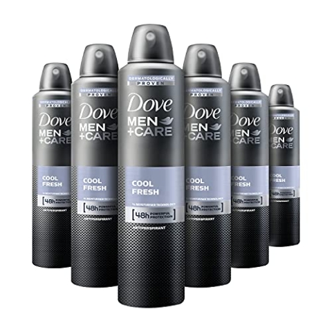 Unilever Dove Cool Fresh Anti-Transpirant Deodorant für Herren, 48h Schutz, Frisch Duft, Aerosol, 6x250ml