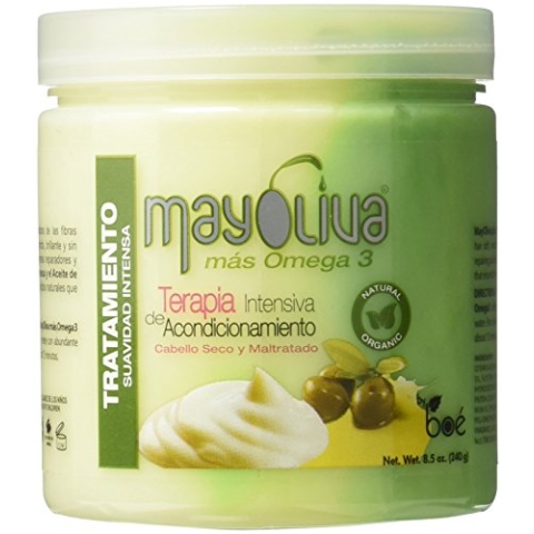 Mayoliva Haarkur 236,6 Ml - Intensiv-Haarkur aus Mayonnaise und Olivenöl für die Haare - für ein sofort weiches, gut genährtes und glänzendes Haar