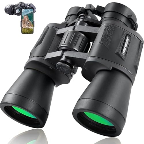 FREE SOLDIER 20x50 Fernglas für Erwachsenet - Kompaktes Wasserdichtes Taktisches Fernglas für Jagd Wandern Konzertreise mit BAK4 Prism FMC Objektiv mit Smartphone Adapter, Schwarz