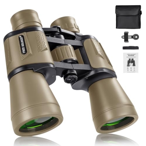 Militär-Fernglas für Erwachsene, 20 x 50, mit Smartphone-Adapter, kompakt, wasserdicht, taktisches Fernglas für Vogelbeobachtung, Jagd, Wandern, Konzert, Reisen, Theater mit BAK4-Prisma, FMC-Objektiv,