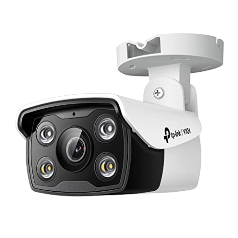 TP-Link VIGI C330 Smart-Außen-Überwachungskamera, 4 mm Objektiv, 3 MP HD Vollfarb-Netzwerkkamera, Smart IR, integriertes Mikrofon, IP67 wasserdicht, H.265+, PoE/12 V DC CCTV