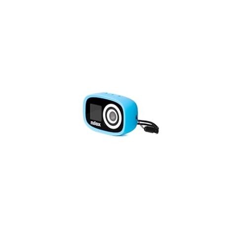 Nilox, Action Cam Kidscam, Action-Kamera Auflösung 12 MP, LCD-Bildschirm 1,4 Zoll, wasserdicht IP67 mit Schutzhülle, Akku 700 mAh, SD-Karte bis zu 32 GB, Blau