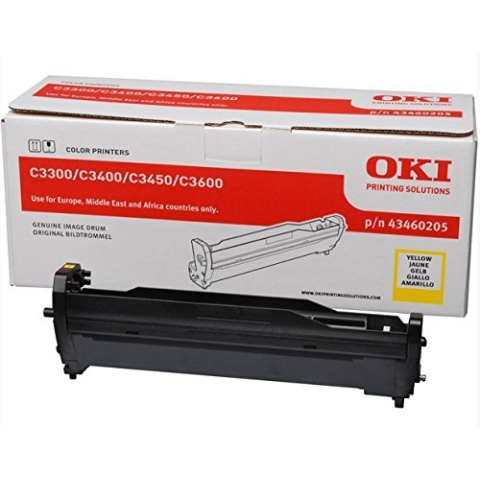 OKI 43460205 - Bildtrommeleinheit gelb - Bildtrommeleinheit/ Lebensdauer bis zu 15.000 Seiten DIN A4 (bei durchschnittlich 3 Seiten pro Druckauftrag)/ Für Single Pass-Drucktechnologie optimiert/ für C3300, C3400, C3450, C3600