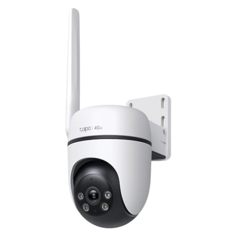 TP-Link Tapo 1080p Auflösung, 360° Bewegungsverfolgung, Schwenk-/Neige-Kamera, 4G LTE-Kamera, Mensch, Haustier, Fahrzeug und Linienüberquerung, Sternenlicht-Farb-Nachtsicht, IP66 wetterfest (C501GW)