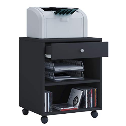 VCM Rollcontainer | Beistellcontainer mit Zwei offenen Fächern | Maße ca. H. 54 x B. 45 x T. 38 cm | Bürocontainer - Salda