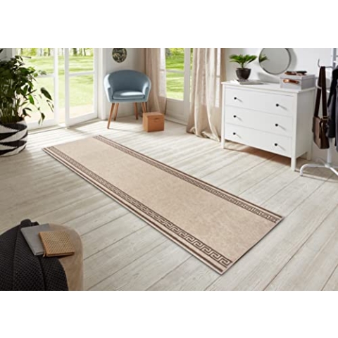 Hanse Home Teppich Läufer Casa 80x400cm – Teppichläufer Weicher Kurzflor Teppich Modernes Design Läufer für Flur, Schlafzimmer, Kinderzimmer, Badezimmer, Wohnzimmer, Küche Dekoläufer – Ivory