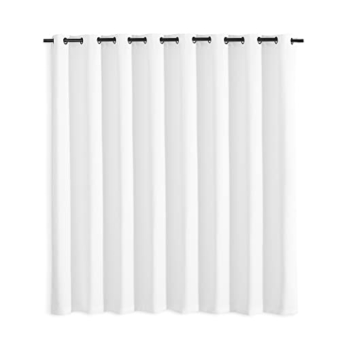 JEMIDI Vorhang Blickdicht lichtundurchlässig - Gardine mit Ösen Anbringung - Ösenschal Dekoschal Verdunkelungsvorhang - 100% Polyester lang