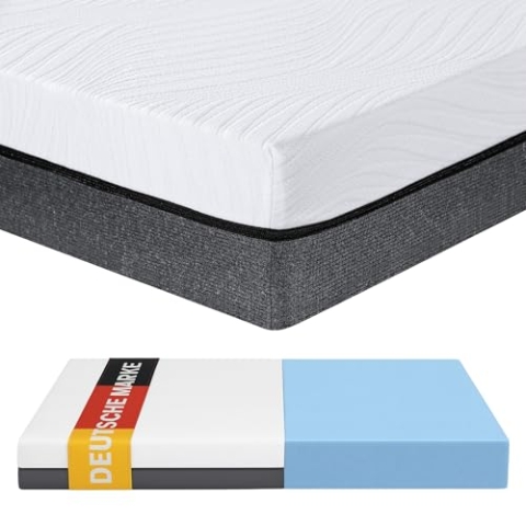 Arensberger SARA Schaumstoff Matratze 180x200 cm – 16 cm NANOCELL® Gel-Schaum – H3 Härtegrad – Atmungsaktiv – Abnehmbarer Bezug 240g/m² – Waschbar bis 60°C – Rollmatratze Komfortmatratze