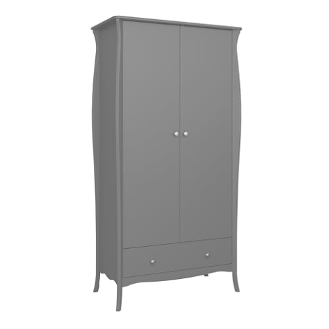 ebuy24 Simon Kleiderschrank 1 Schublade 2 Türen grau.