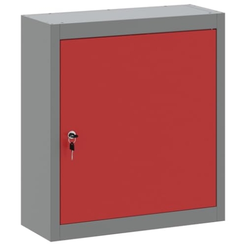 vidaXL Werkzeugschrank Grau, Rot Kaltgewalzter Stahl 50 x 20 x 55 cm